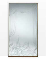 Engraved glass mirror depicting the Basilica of St