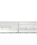 Jonathan De Pas. Double modular sofa model "Raffaello". Produced by Zanotta, Nova Milanese, 1980s. White leather. (each module cm 176x75x72)