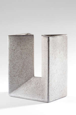 White enamelled stoneware vase - Foto 1