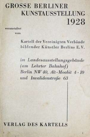Grosse Berliner Kunstausstellung 1928. - фото 1