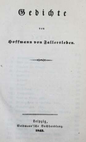 Hoffmann von Fallersleben,(A.H.). - Foto 1