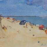 Zitzewitz, Augusta von (1880 Berlin-1960 ebenda) "Strandleben", Aquarell, sign. u.r., 18,5x24 cm, hinter Glas und Rahmen (lebte und arbeitete in Berlin. 1907-1911 wurde sie an der Zeichen- und Malschule des VdB… - photo 1