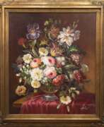 Aperçu. Lerne, Alexandra &quot;Üppiges Blumenstilleben&quot;, Öl/ Lw., sign. u.r., 71x60 cm, Rahmen