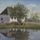 "Haus auf Hiddensee", Öl/ Hartfaser, monogr. u.r. "E.H.", 30x40 cm, Rahmen - Foto 1
