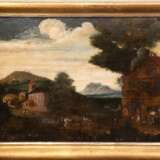 Maler des 18. Jh. "Hoher Besuch" Öl/Platte, unsign., 57,5x73,5 cm, Rahmen - photo 1