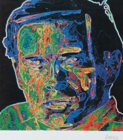 Golub, Leon (1922 Chicago-2004 ) "Cyber Man", Farbseriegraphie 1994, sign. u.r., 31,5x28 cm, ungerahmt - Foto 1