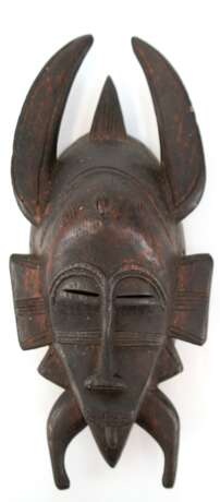 Alte afrikanische Maske "Senoufo", Holz geschnitzt, H. 30 cm - photo 1