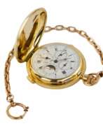 Обзор. Золотые, охотничьи часы с репетиром, календарем и хронографом. Лондон. 1912-1913 года.