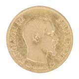 Золотая монета 10 франков. Франция 1856 год. Золото Mid-18th century г. - фото 2