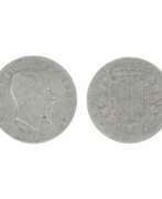 Silver. Silver coin five liras. Italy 1873. 