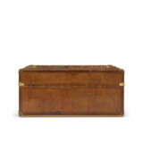 A NATURAL COWHIDE LEATHER IDEAL TRUNK WITH BRASS HARDWARE - фото 2