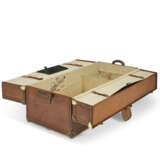 A NATURAL COWHIDE LEATHER IDEAL TRUNK WITH BRASS HARDWARE - фото 3