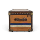 AN ORANGE VUITTONITE CANVAS COURRIER 100 TRUNK WITH BRASS HARDWARE - photo 5