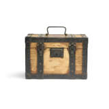 A NATURAL WOODEN FIRST AID KIT TRUNK WITH BLACK LACQUERED IRON HARDWARE - фото 2