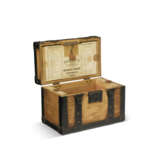 A NATURAL WOODEN FIRST AID KIT TRUNK WITH BLACK LACQUERED IRON HARDWARE - фото 4