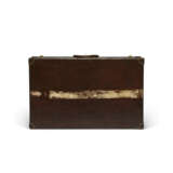 A NATURAL COWHIDE LEATHER SUITCASE WITH BRASS HARDWARE - photo 7