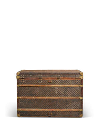 A DAMIER CANVAS LADY'S HIGH 100 TRUNK WITH BRASS HARDWARE - фото 5