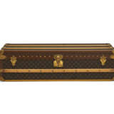 A SPECIAL ORDER MONOGRAM CANVAS CROQUET TRUNK WITH BRASS HARDWARE - photo 3