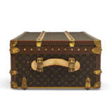 A SPECIAL ORDER MONOGRAM CANVAS CROQUET TRUNK WITH BRASS HARDWARE - фото 5