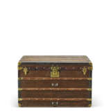 A MONOGRAM CANVAS COURRIER 90 TRUNK WITH BRASS HARDWARE - photo 2