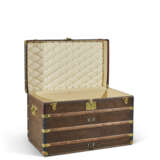 A MONOGRAM CANVAS COURRIER 90 TRUNK WITH BRASS HARDWARE - photo 3