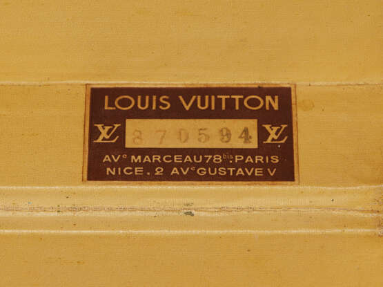 A GROUP OF TWO: A MONOGRAM CANVAS LIBRARY TRUNK & SUITCASE WITH BRASS HARDWARE - photo 13