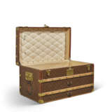 A MONOGRAM CANVAS COURRIER 80 TRUNK WITH BRASS HARDWARE - фото 3