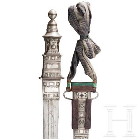 Silbermontiertes Kurzschwert der Tuareg, Nordafrika, 20. Jhdt. - photo 3