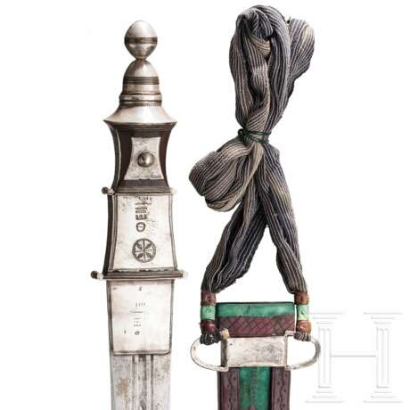 Silbermontiertes Kurzschwert der Tuareg, Nordafrika, 20. Jhdt. - photo 4