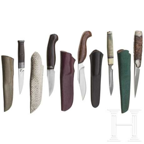 Kleine Sammlung aus fünf Custom-Messern, deutsch, 20./21. Jhdt. - photo 2