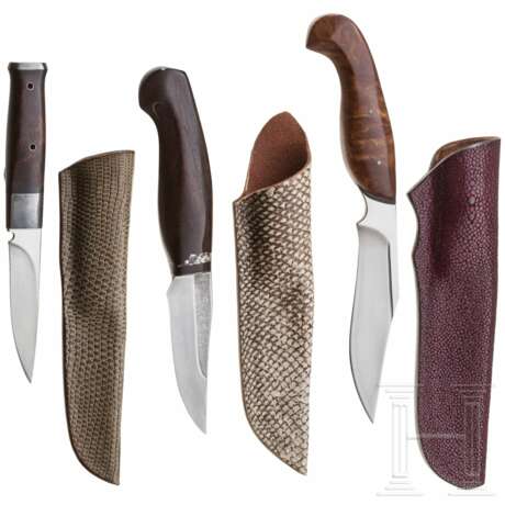 Kleine Sammlung aus fünf Custom-Messern, deutsch, 20./21. Jhdt. - Foto 3