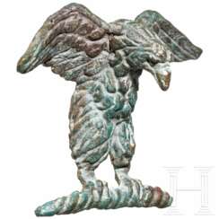 Adler auf Donnerkeil, Bronzeapplik, römisch, 2. - 3. Jhdt. n. Chr.