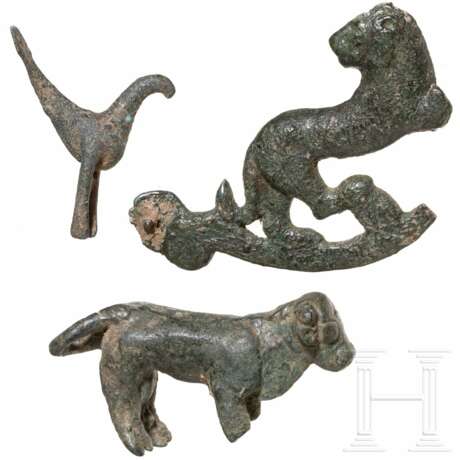 Drei antike Tierskulpturen aus Bronze, griechisch und römisch, 7. Jhdt. v. - 3. Jhdt. n. Chr. - фото 1