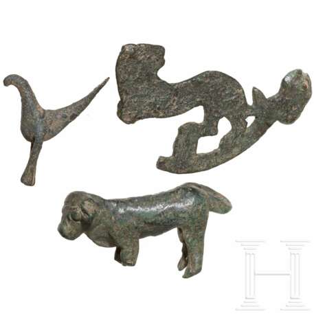 Drei antike Tierskulpturen aus Bronze, griechisch und römisch, 7. Jhdt. v. - 3. Jhdt. n. Chr. - Foto 2