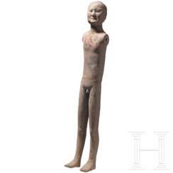 Figur eines stehenden nackten Mannes, China, Han-Dynastie, um 150 v. Chr.