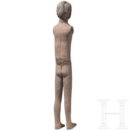 Figur eines stehenden nackten Mannes, China, Han-Dynastie, um 150 v. Chr. - Foto 2