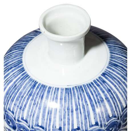 Große blau-weiße Meiping-Vase, China, 20. Jhdt. - Foto 11