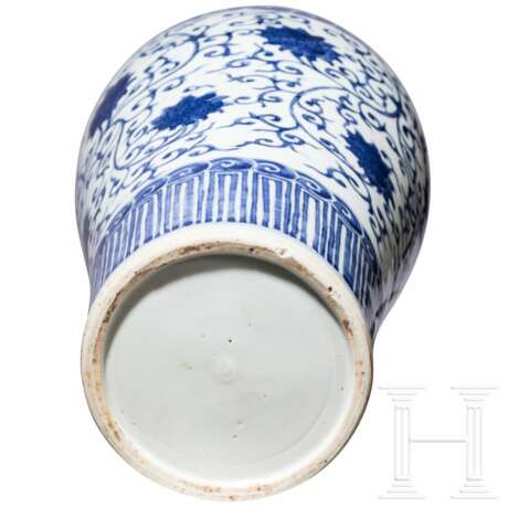 Große blau-weiße Meiping-Vase, China, 20. Jhdt. - Foto 12
