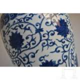 Große blau-weiße Meiping-Vase, China, 20. Jhdt. - Foto 17