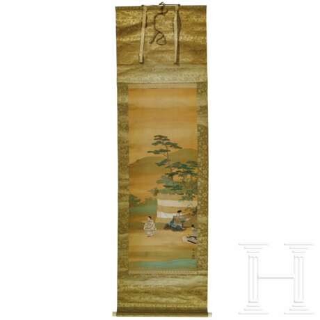 Rollbild mit einem Daimyō, Japan, Taisho-Zeit, 1912 - 1926 - Foto 1
