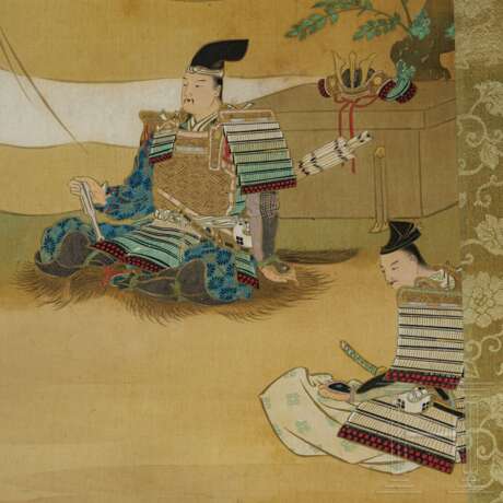 Rollbild mit einem Daimyō, Japan, Taisho-Zeit, 1912 - 1926 - Foto 2