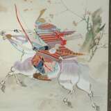 Rollbild mit reitenden Samurai, Japan, wohl Shōwa-Periode, 1926 - 1989, oder früher - Foto 2