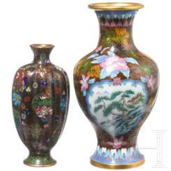 Ein Paar Cloisonné-Vasen, Japan, 20. Jhdt.
