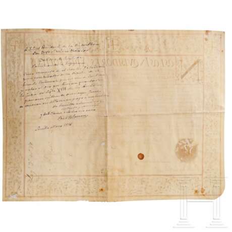 Urkunde der Inquisitionsbehörde von Cordoba und Jaen zur Ernennung von Don Andres Fernandez de Cordaba y Cabrera zum Vertrauten, datiert 18. November 1676 - фото 2