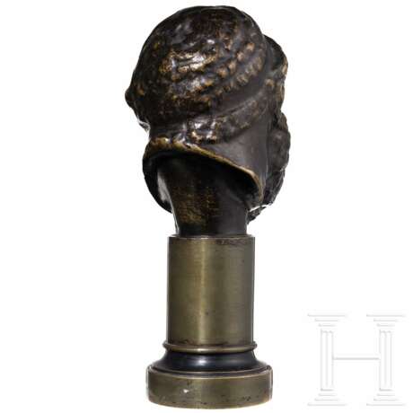Bronzekopf eines Gelehrten (Homer?), Frankreich, 19. Jhdt. - Foto 3