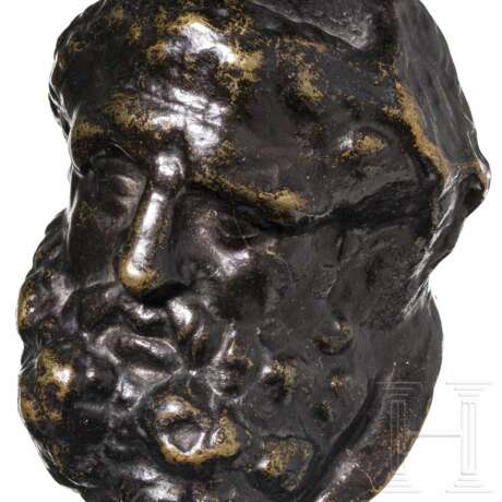Bronzekopf eines Gelehrten (Homer?), Frankreich, 19. Jhdt. - photo 4