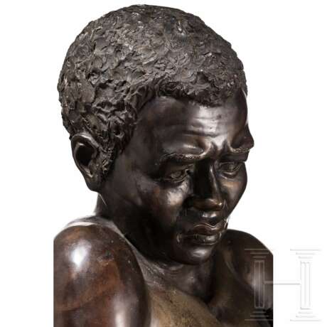 Massive Bronze eines Sklaven mit Handfessel, Frankreich(?), 19. Jhdt. - фото 5