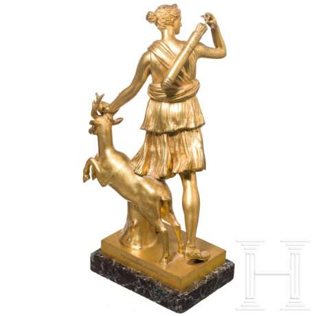 Ferdinand Barbedienne (1810 - 1892) - feuervergoldete Bronze "Diana von Versailles", Paris, 19. Jhdt. - photo 2