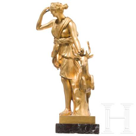 Ferdinand Barbedienne (1810 - 1892) - feuervergoldete Bronze "Diana von Versailles", Paris, 19. Jhdt. - Foto 3