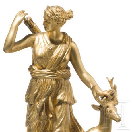 Ferdinand Barbedienne (1810 - 1892) - feuervergoldete Bronze "Diana von Versailles", Paris, 19. Jhdt. - Foto 5